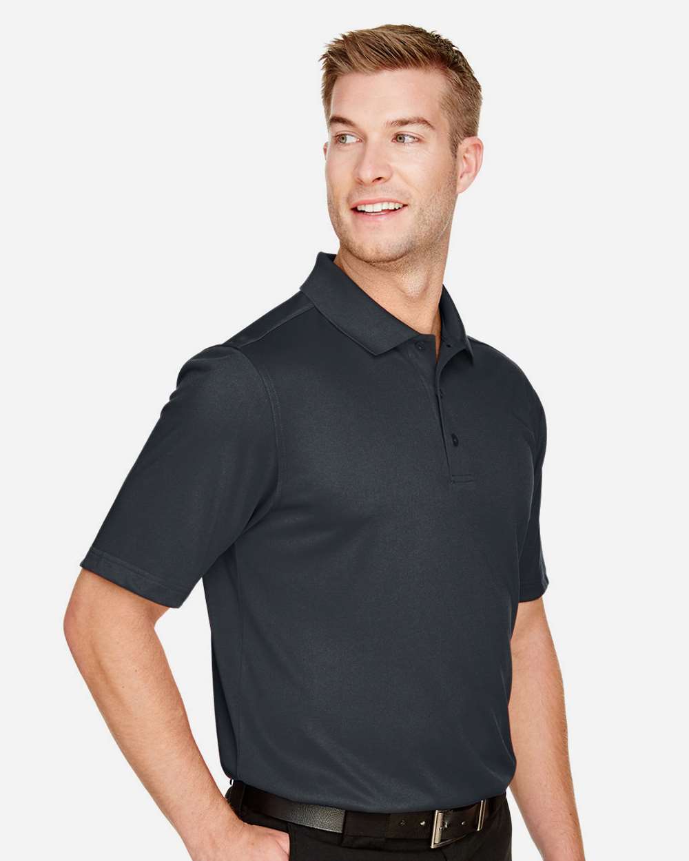 Men's Tall Advantage Snag Protection Plus IL Polo - OnModelSide - B218B9595 - Dark Charcoal