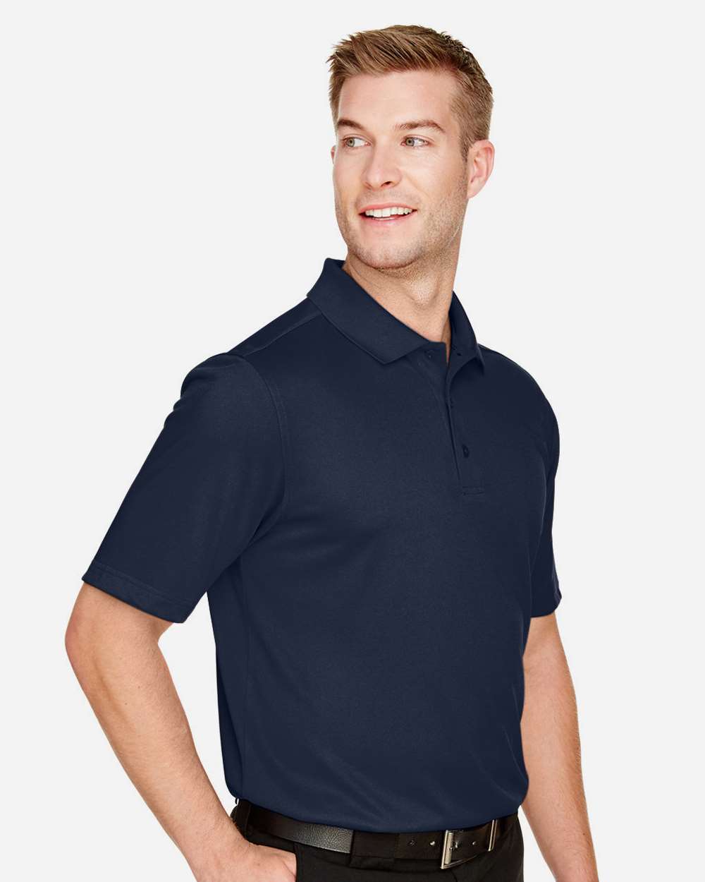 Men's Tall Advantage Snag Protection Plus IL Polo - OnModelSide - B218B9655 - Dark Navy