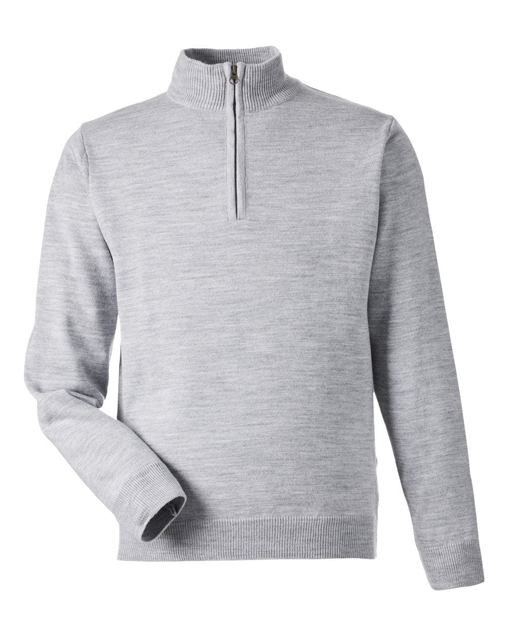 Unisex Pilbloc™ Quarter-Zip Pullover Sweater - Front - B233B9092 - Grey Heather