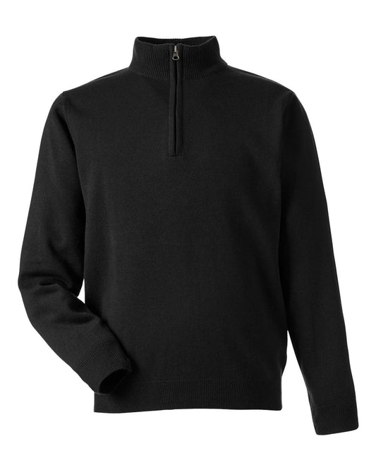 Unisex Pilbloc™ Quarter-Zip Pullover Sweater - Front - B233B9502 - Black
