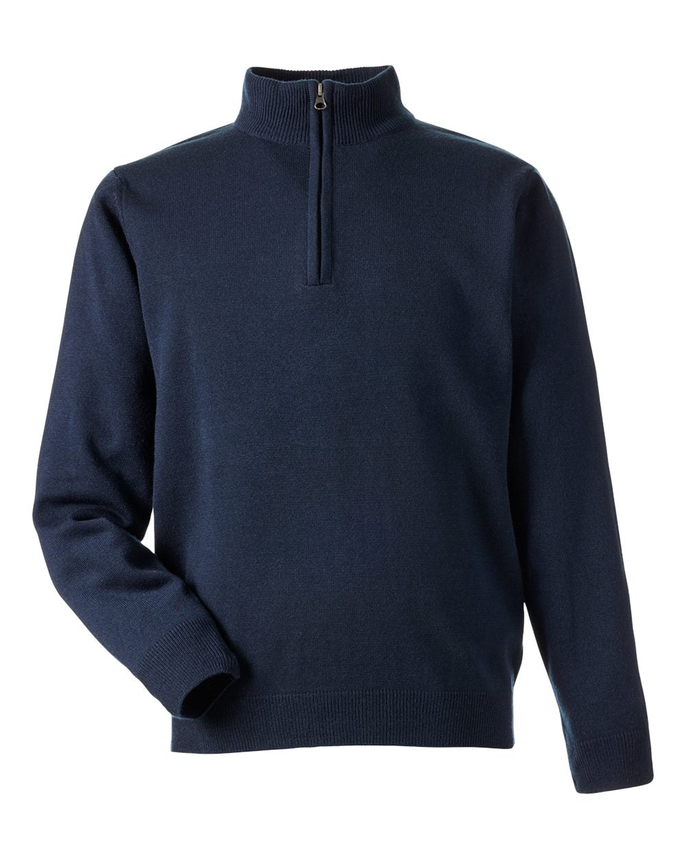 Unisex Pilbloc™ Quarter-Zip Pullover Sweater - Front - B233B9652 - Dark Navy