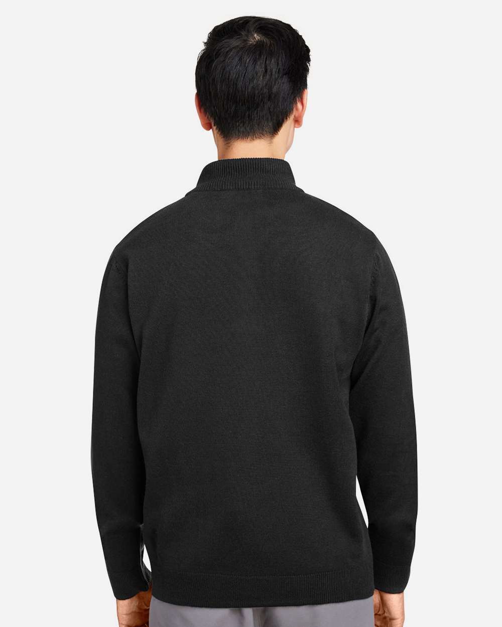 Unisex Pilbloc™ Quarter-Zip Pullover Sweater - OnModelBack - B233B9502 - Black