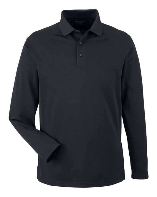 Men's Charge Snag and Soil Protect Long Sleeve Polo - Front - B197B9503 - Black