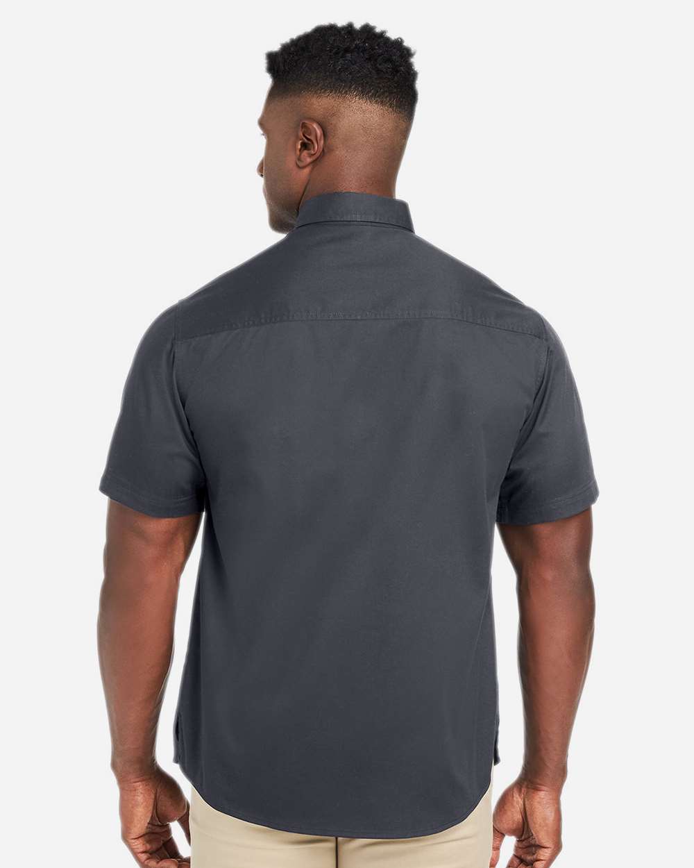 Men's Advantage IL Short Sleeve Work Shirt - OnModelBack - B262B9596 - Dark Charcoal