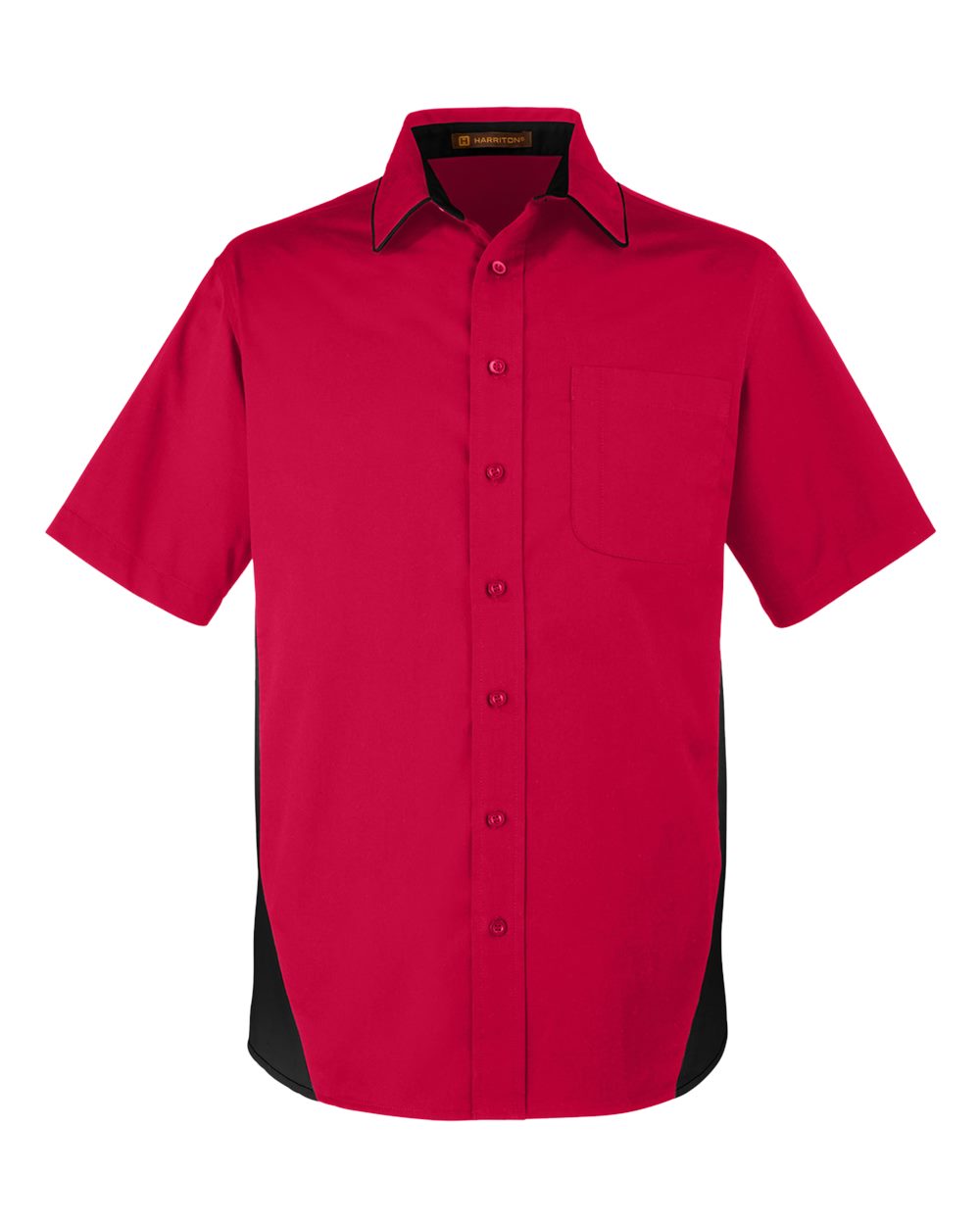 Men's Tall Flash IL Colorblock Shirt - Front - B267B9705 - Red/ Black