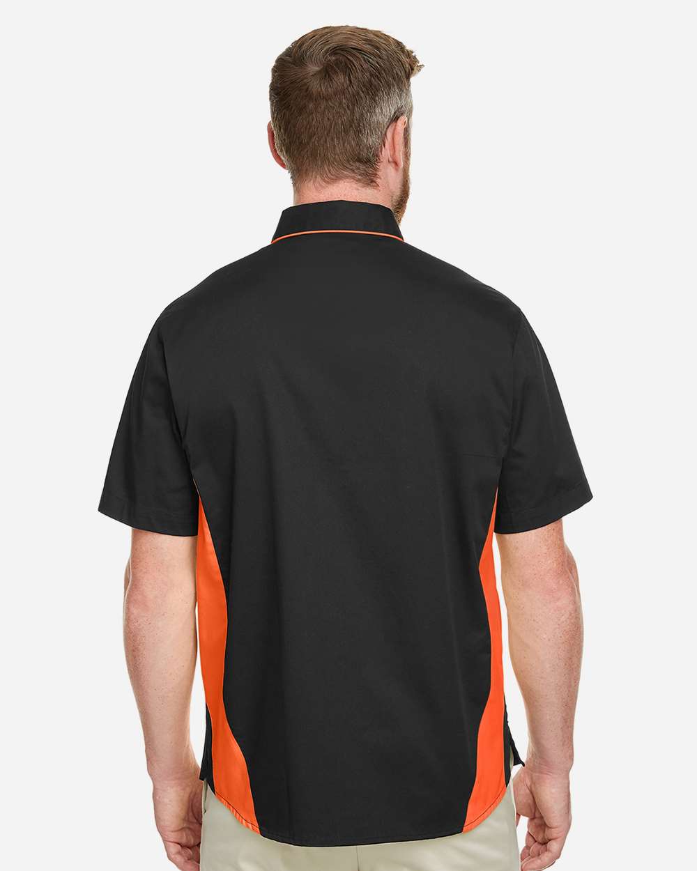Men's Tall Flash IL Colorblock Shirt - OnModelBack - B267B9116 - Black/ Team Orange