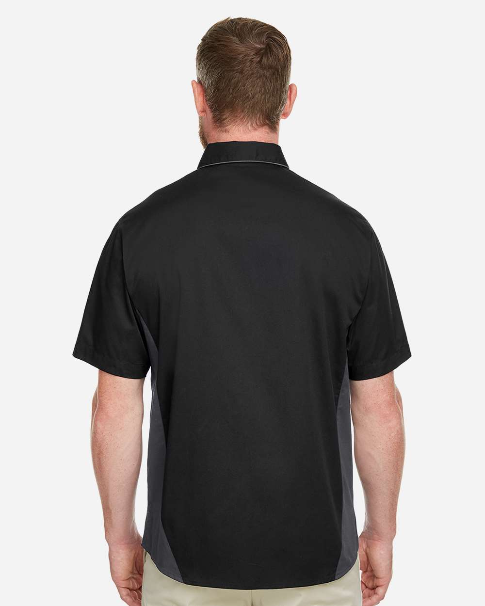 Men's Tall Flash IL Colorblock Shirt - OnModelBack - B267B9505 - Black/ Dark Charcoal