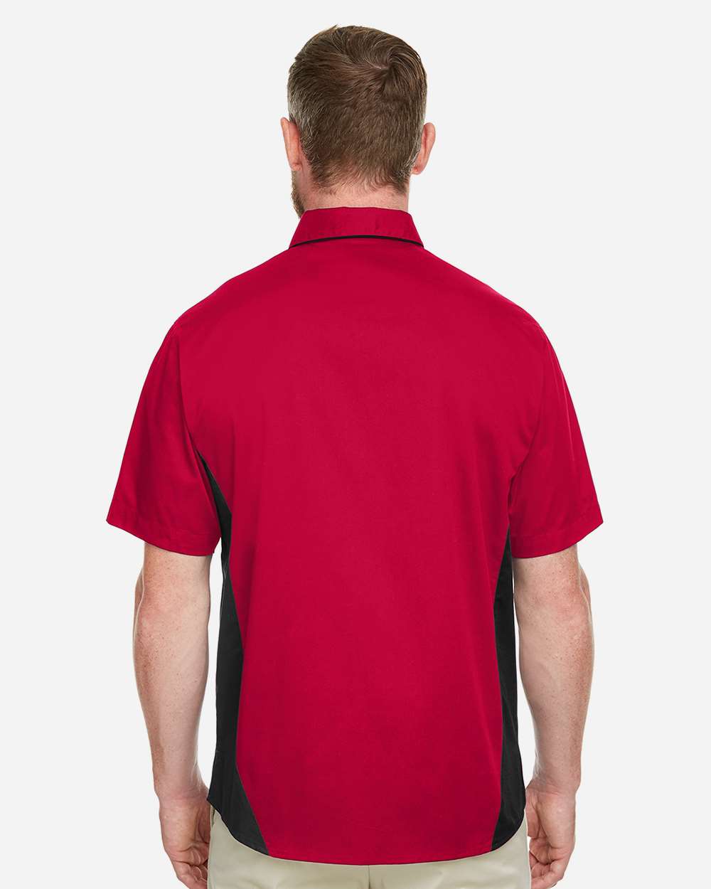 Men's Tall Flash IL Colorblock Shirt - OnModelBack - B267B9705 - Red/ Black