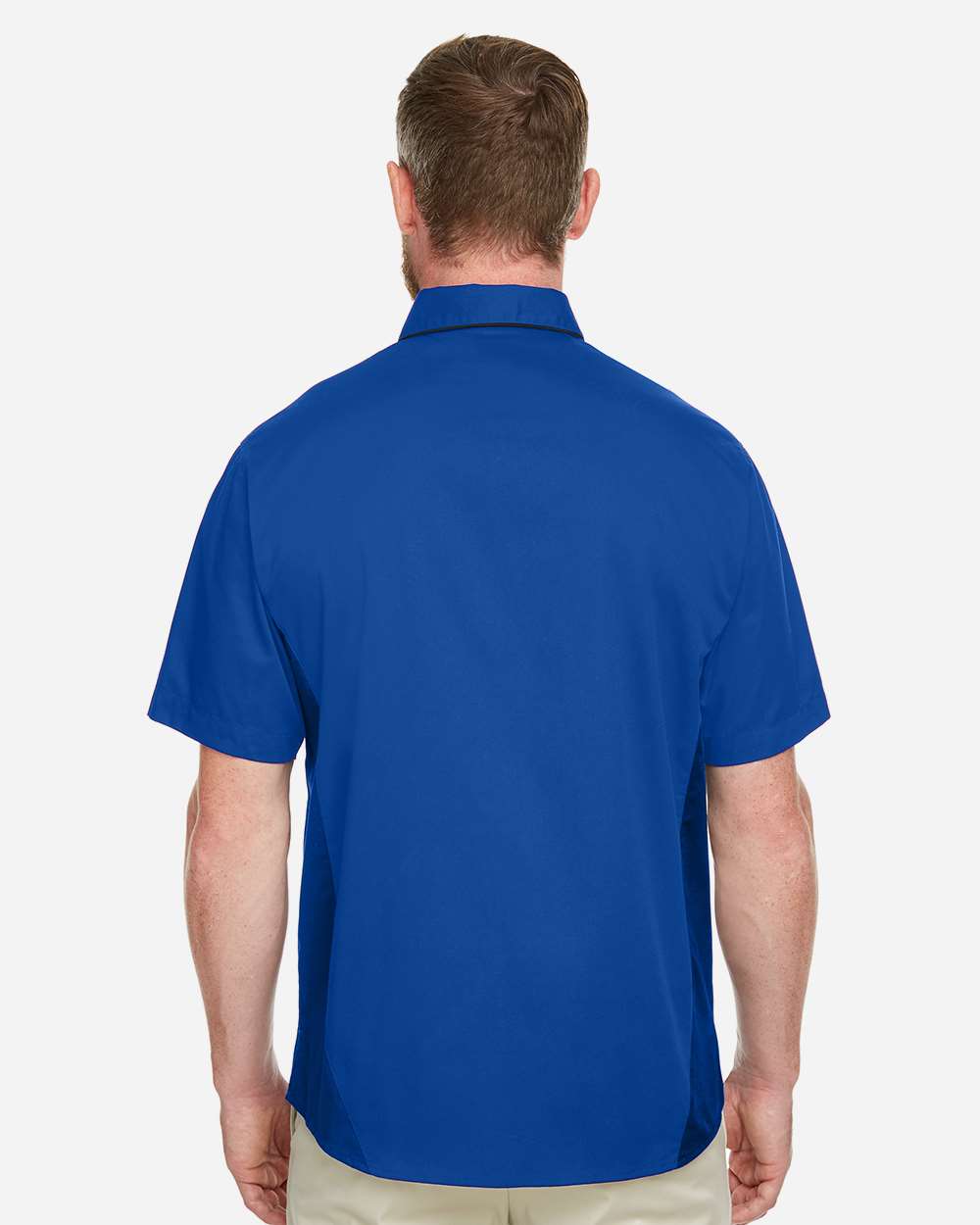 Men's Tall Flash IL Colorblock Shirt - OnModelBack - B267B9755 - True Royal/ Black