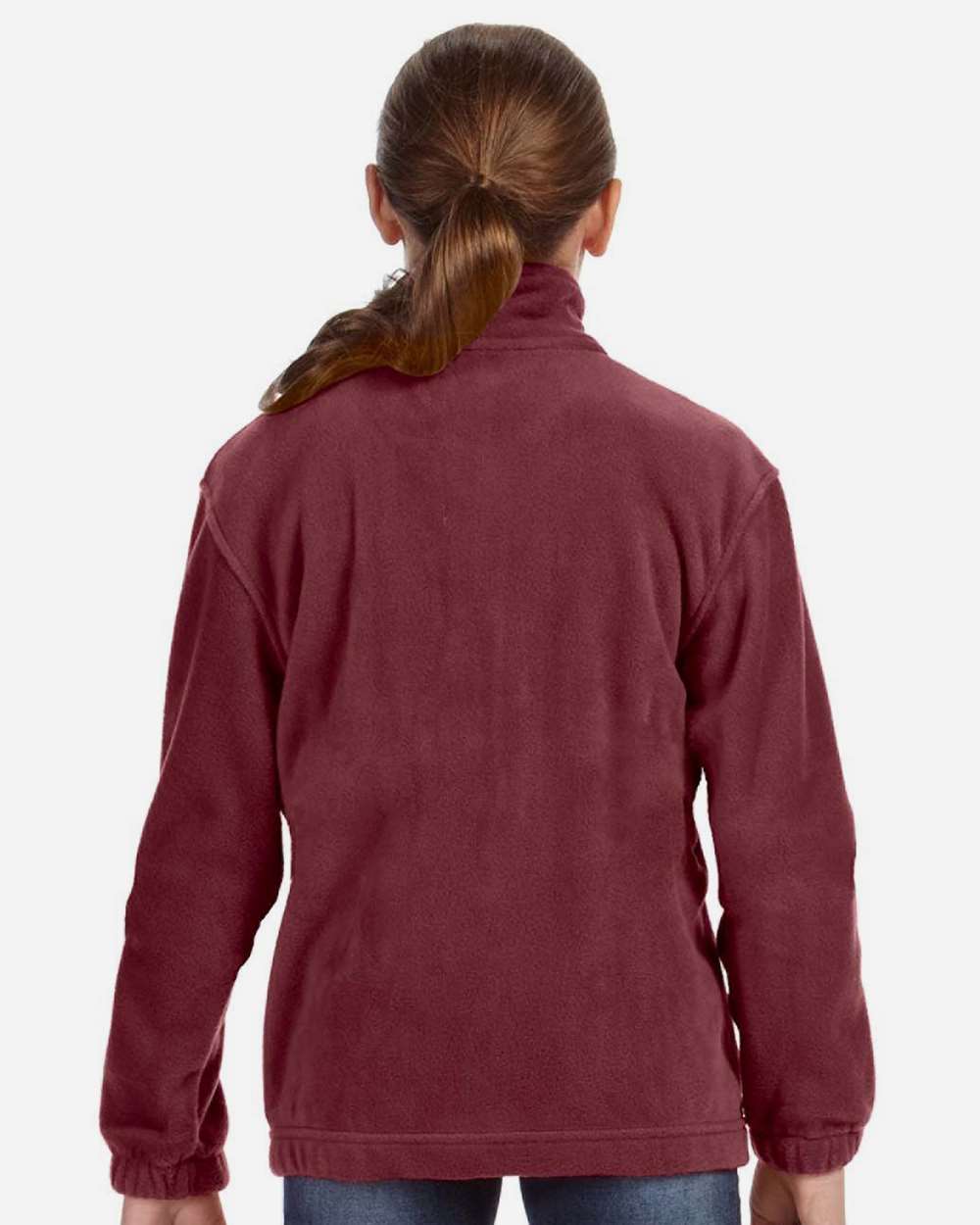 Youth Full-Zip Fleece - OnModelBack - B308B9533 - Wine