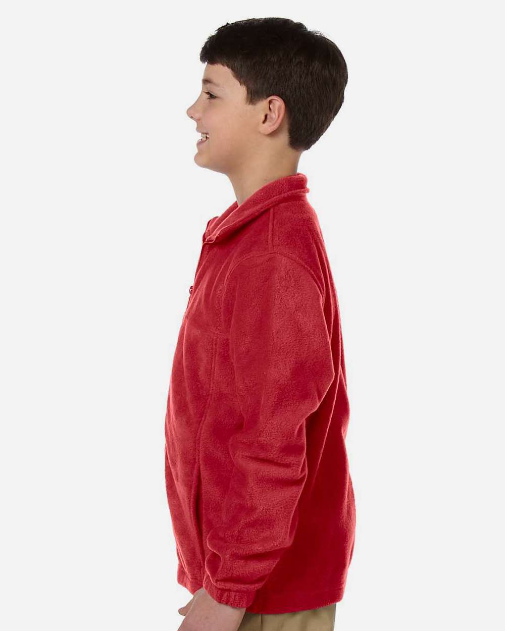Youth Full-Zip Fleece - OnModelSide - B308B9703 - Red
