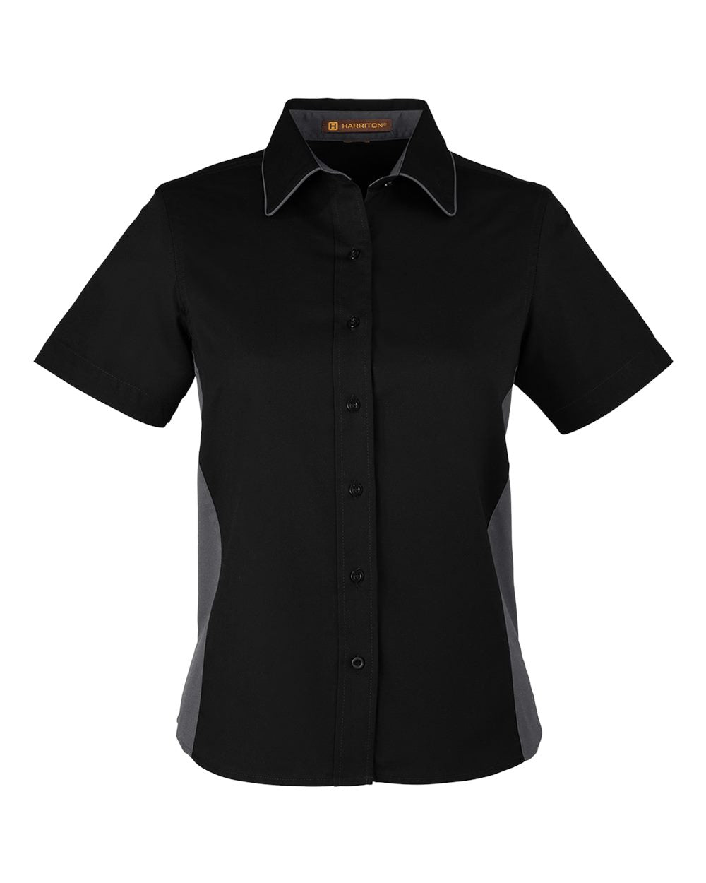 Women's Flash IL Colorblock Shirt - Front - B268B9503 - Black/ Dark Charcoal