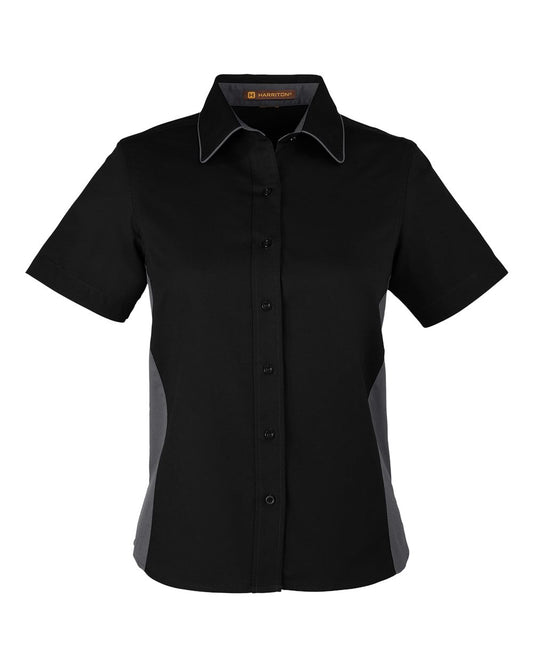 Women's Flash IL Colorblock Shirt - Front - B268B9503 - Black/ Dark Charcoal