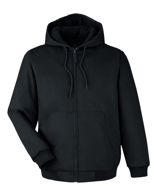 Unisex Tall ClimaBloc® Heavyweight Hooded Full-Zip Jacket - Front - B285B9505 - Black