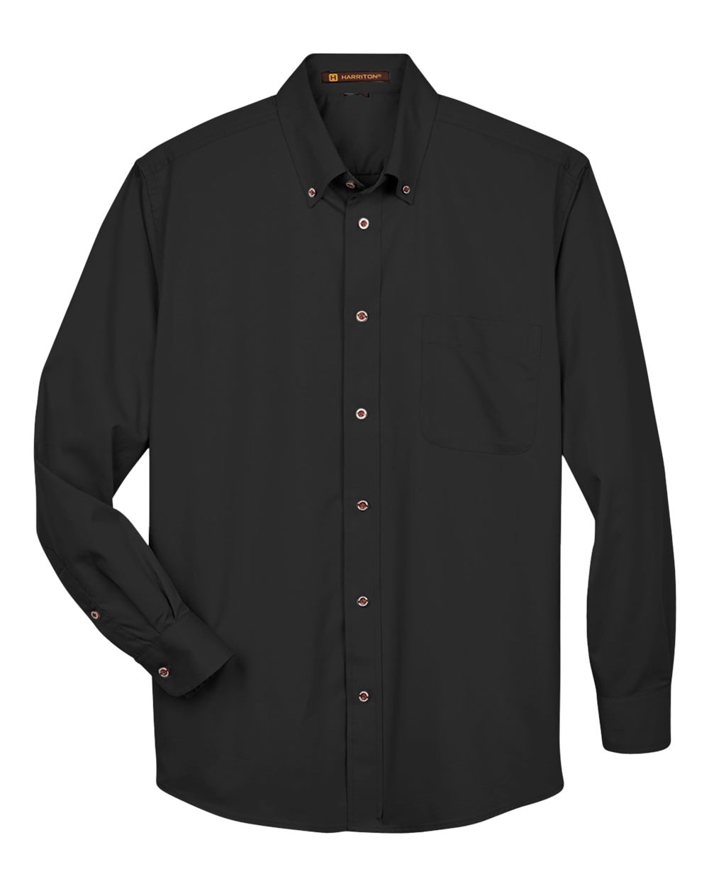 Men's Tall Easy Blend™ Twill Dress Shirt - Front - B239B9506 - Black