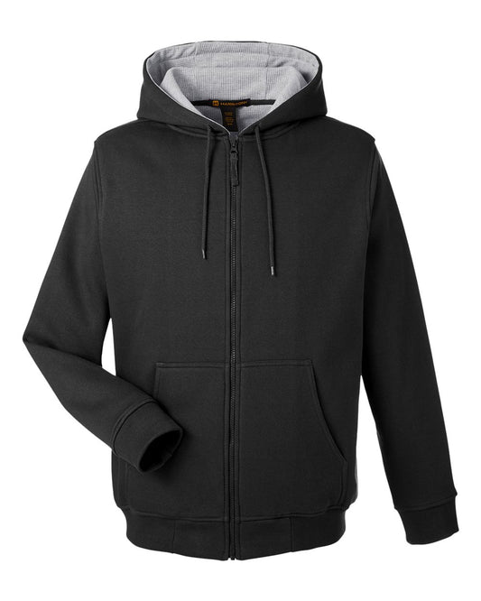 Unisex ClimaBloc™ Lined Heavyweight Hooded Sweatshirt - Front - B277B9502 - Black