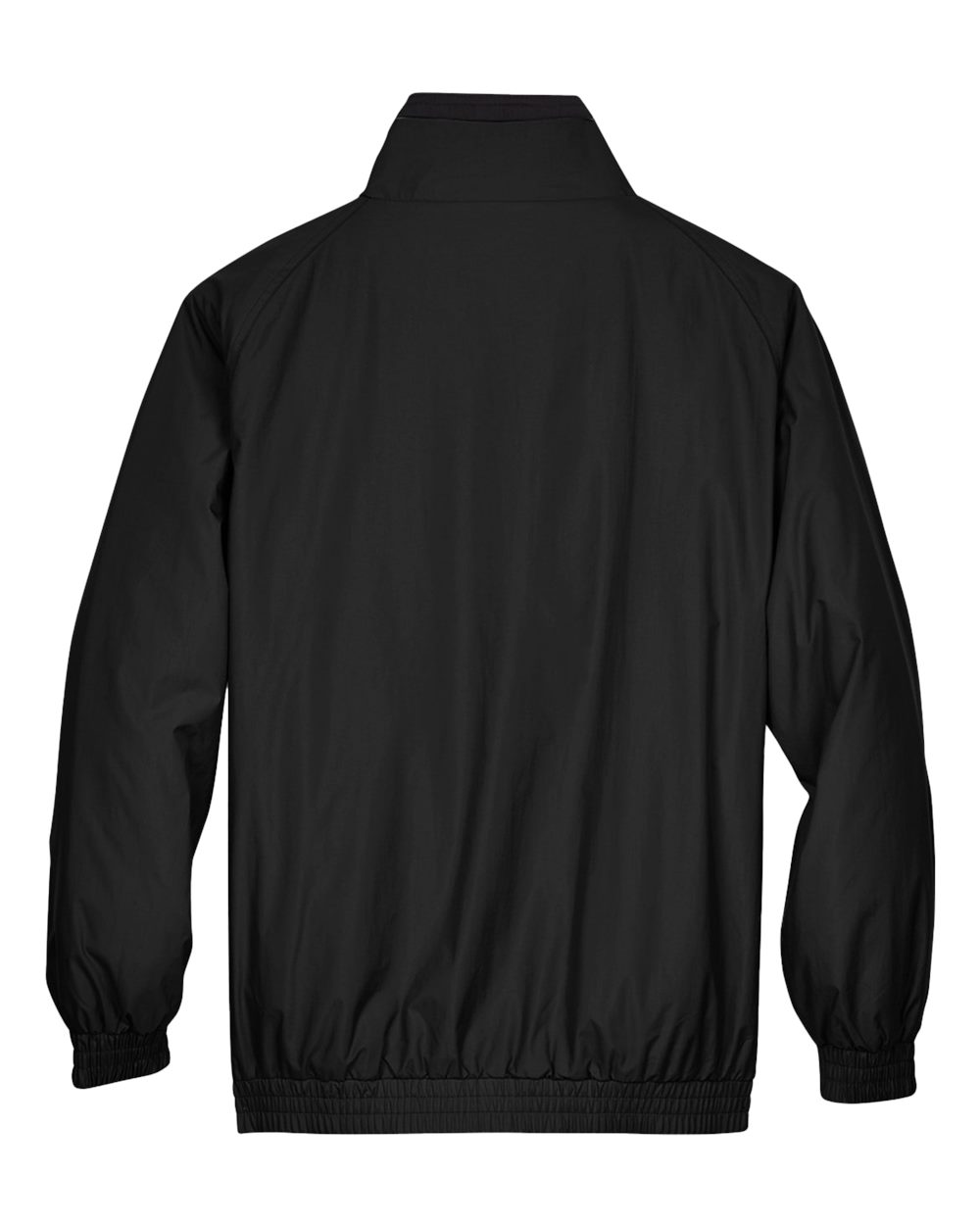 Unisex Fleece Lined Nylon Jacket - Back - B287B9502 - Black/ Black