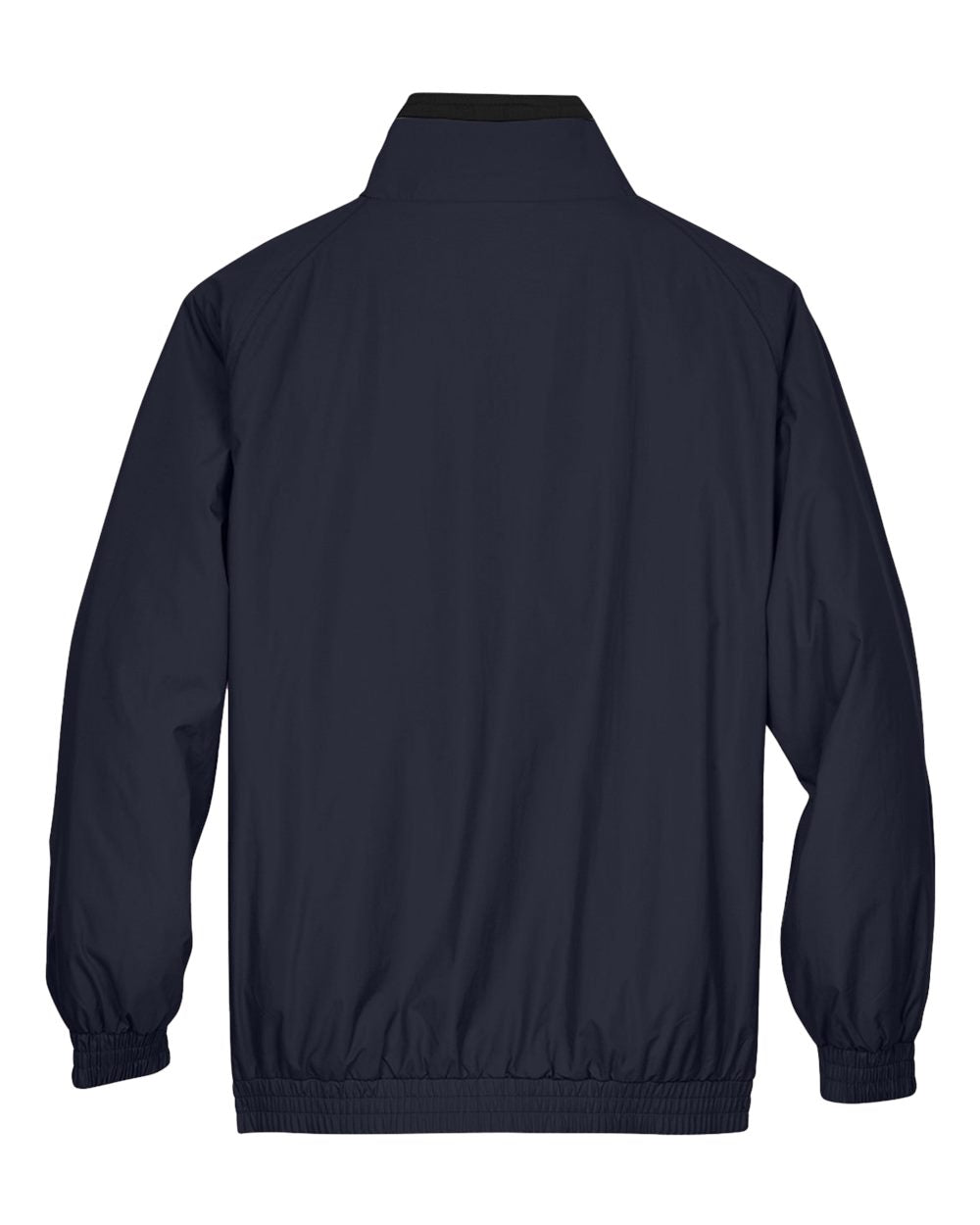 Unisex Fleece Lined Nylon Jacket - Back - B287B9652 - Navy/ Black