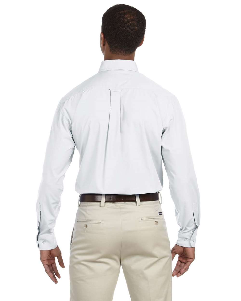 Men's Essential Poplin - OnModelBack - B241B9003 - White