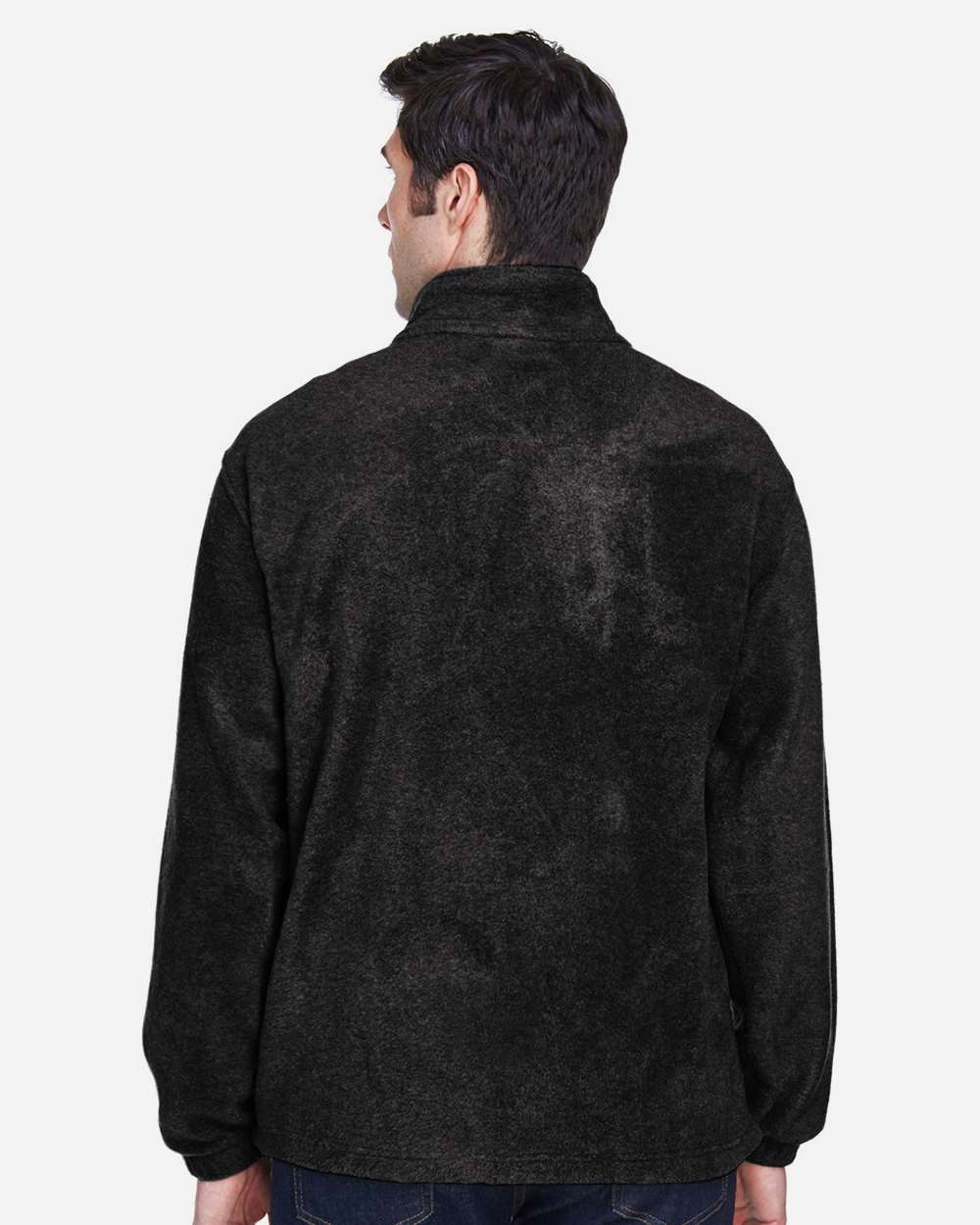 Men's Tall Full-Zip Fleece - OnModelBack - B306B9506 - Black