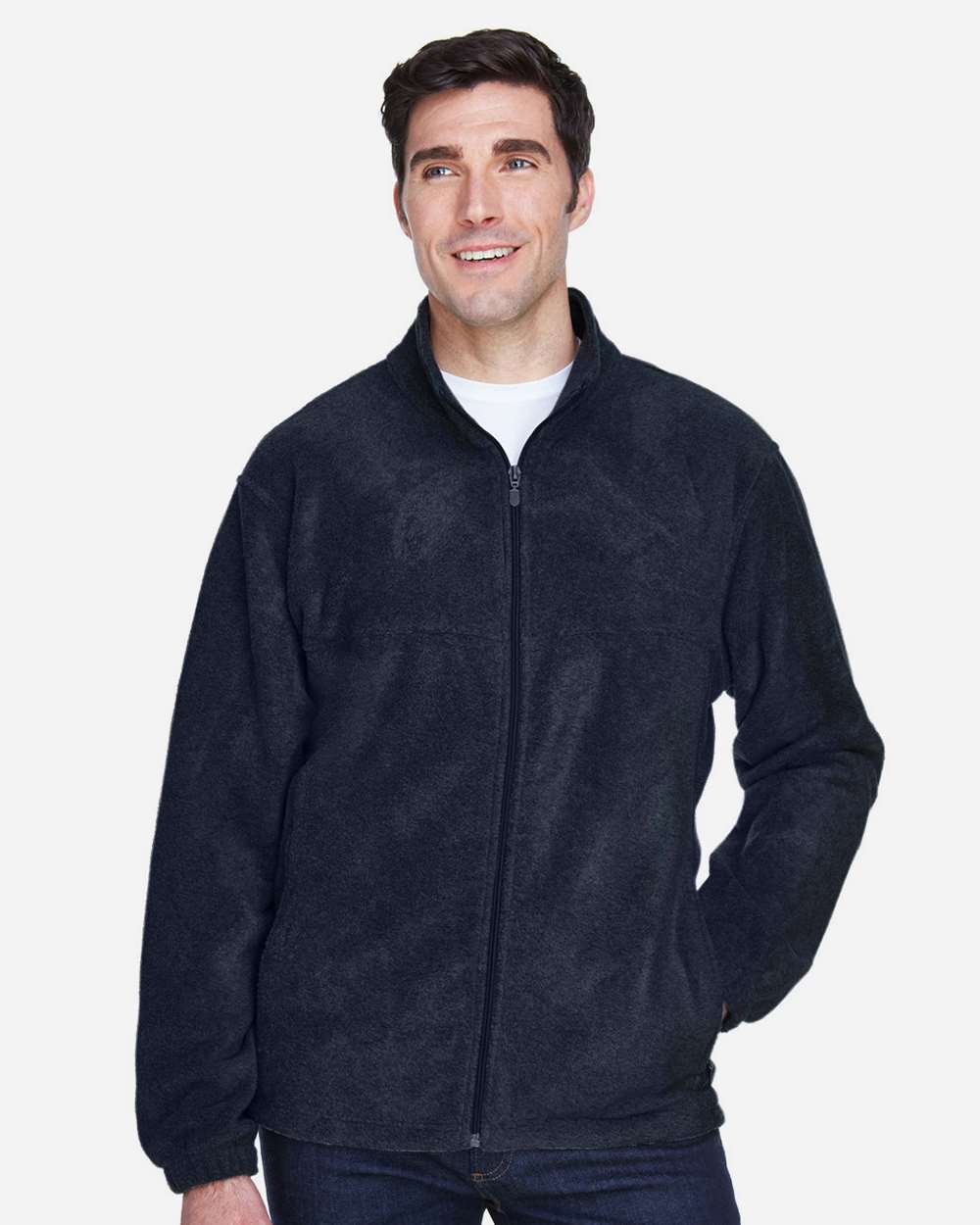 Men's Tall Full-Zip Fleece - OnModelFront - B306B9656 - Navy
