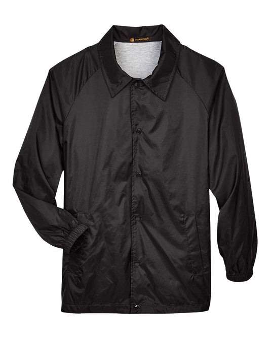 Unisex Nylon Staff Jacket - Front - B292B9503 - Black
