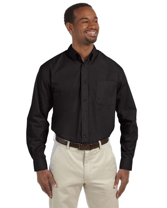 Men's Tall Essential Poplin - OnModelFront - B242B9506 - Black