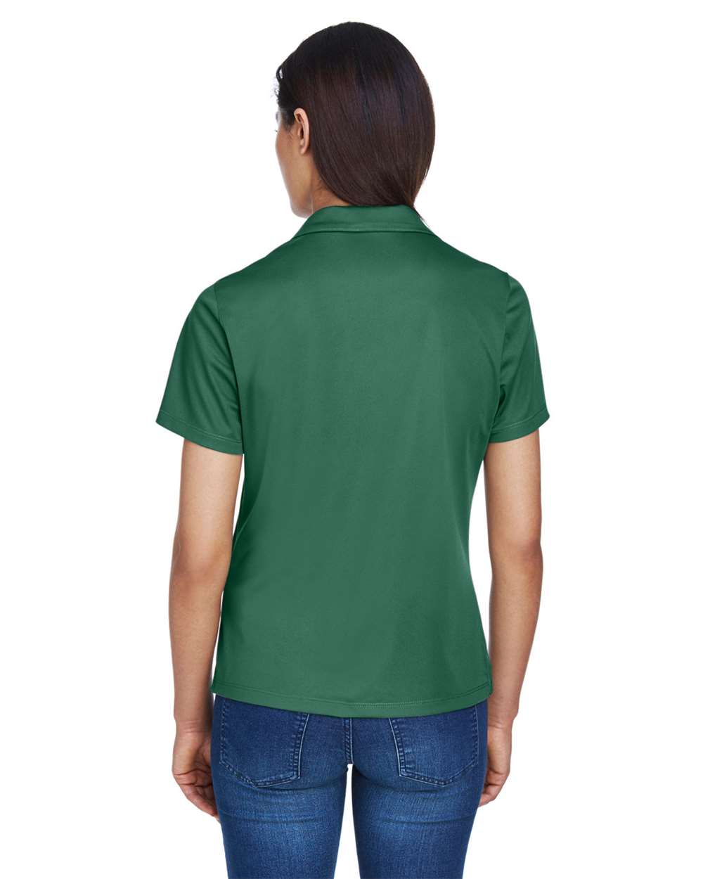 Women's Micro-Piqué Polo - OnModelBack - B222B9543 - Dark Green