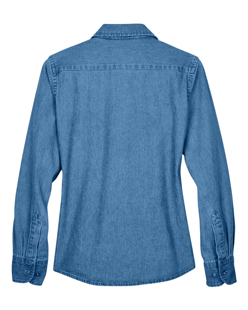 Women's Denim Shirt - Back - B250B9253 - Light Denim
