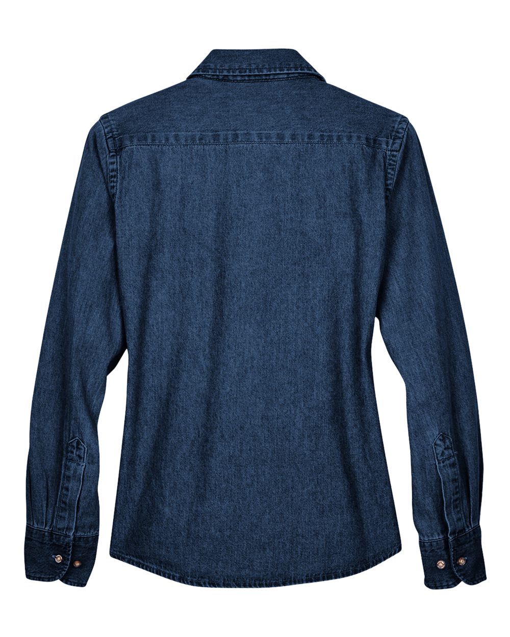 Women's Denim Shirt - Back - B250B9653 - Dark Denim