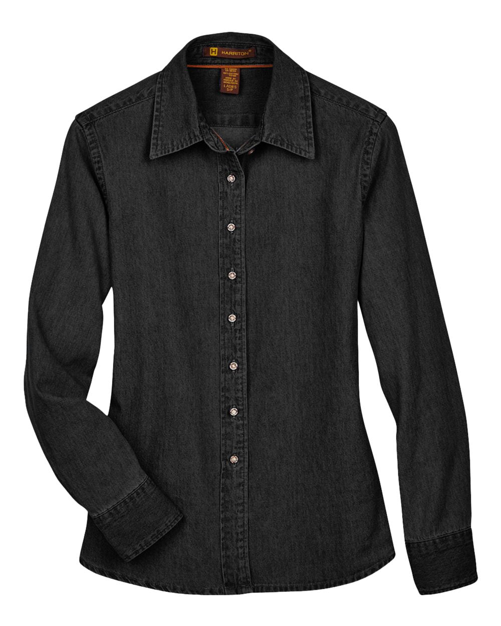 Women's Denim Shirt - Front - B250B9503 - Washed Black