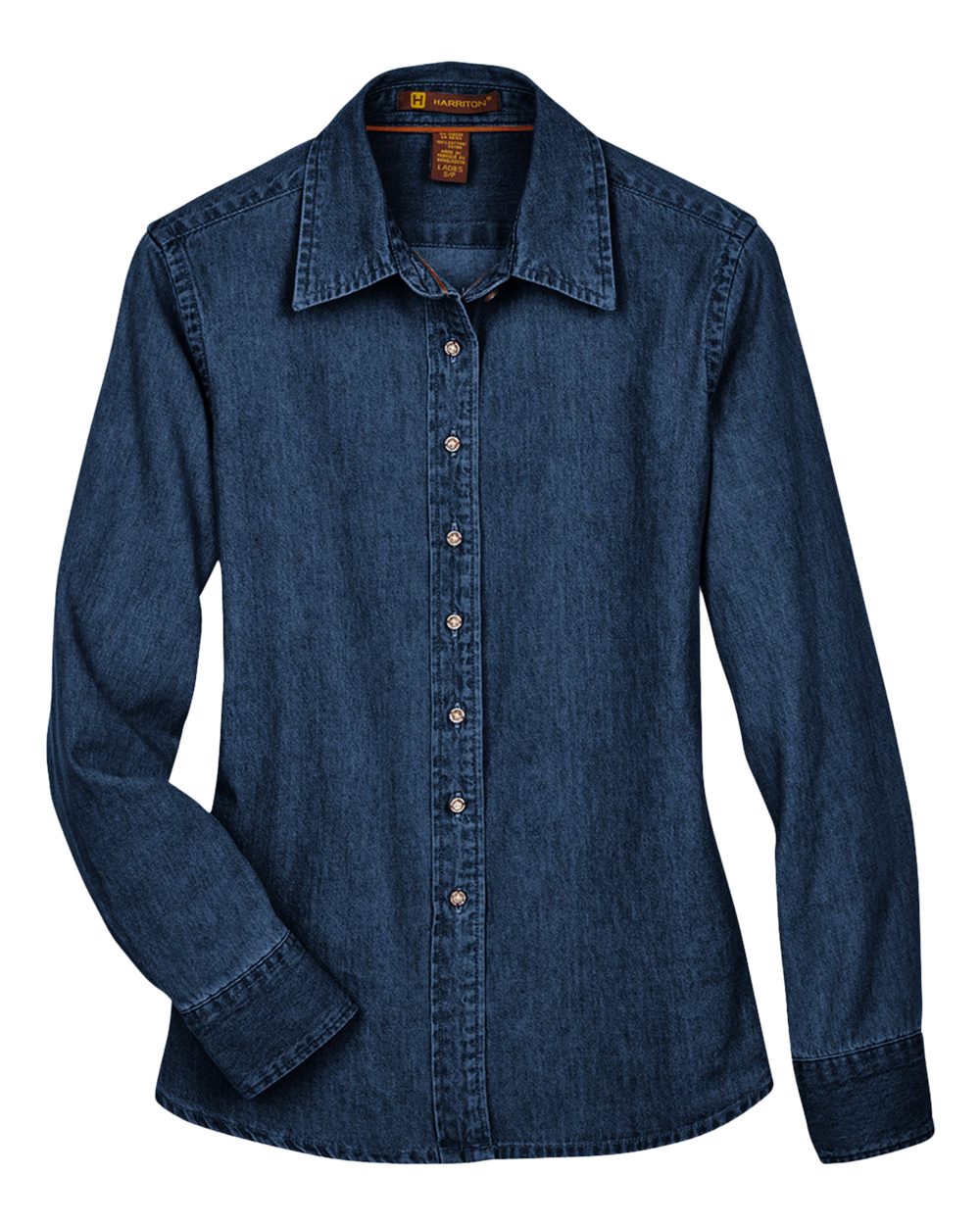 Women's Denim Shirt - Front - B250B9653 - Dark Denim