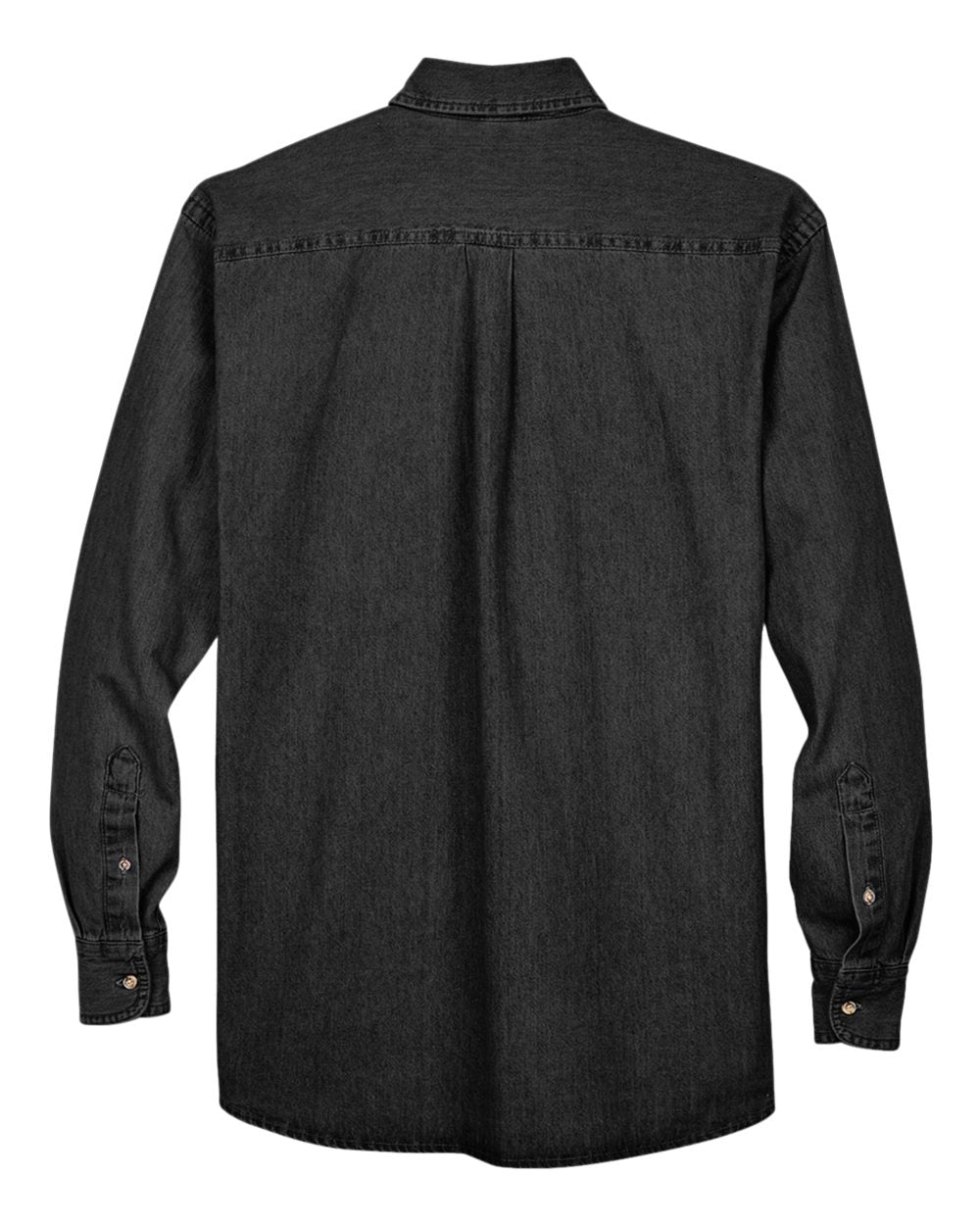 Men's Tall Denim Shirt - Back - B249B9506 - Washed Black