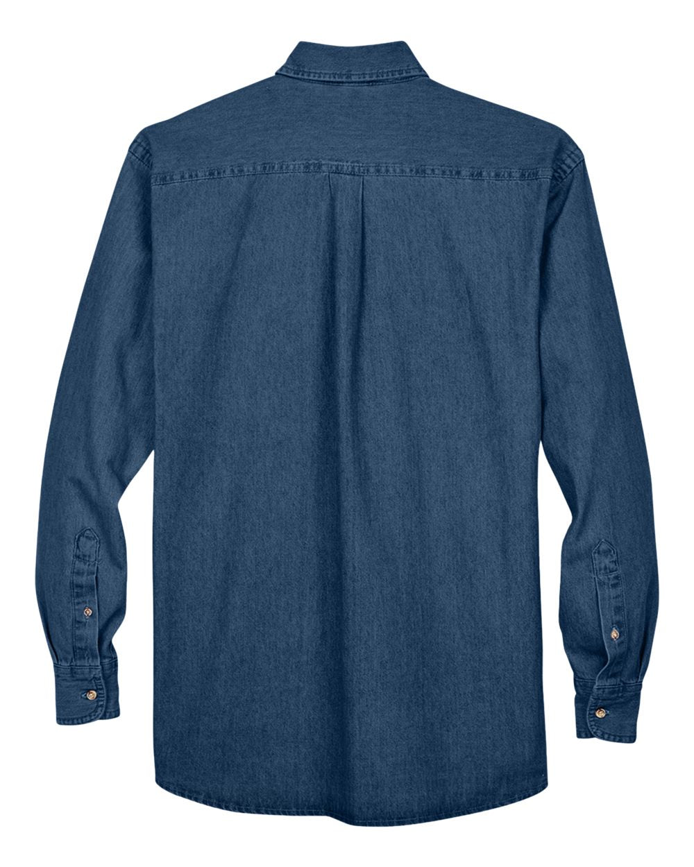 Men's Tall Denim Shirt - Back - B249B9656 - Dark Denim