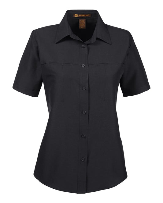 Women's Key West Short Sleeve Performance Staff Shirt - Front - B259B9502 - Black