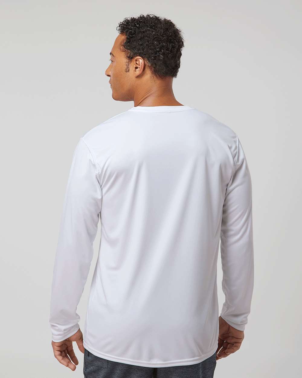 Men's Momentum Long Sleeve T-Shirt - OnModelBack - B11664003 - White