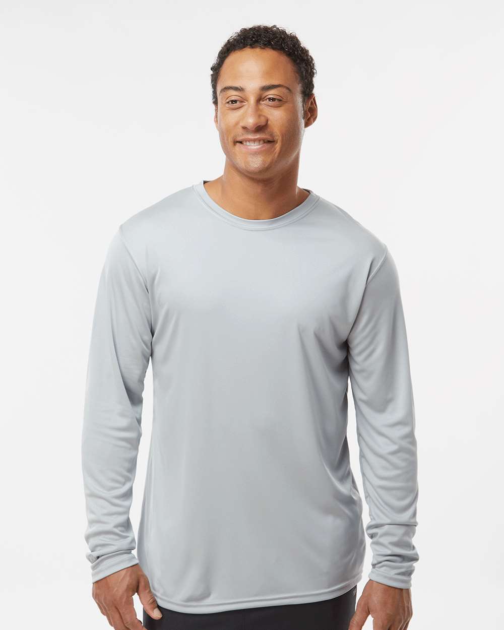 Men's Momentum Long Sleeve T-Shirt - OnModelFront - B11664353 - Silver
