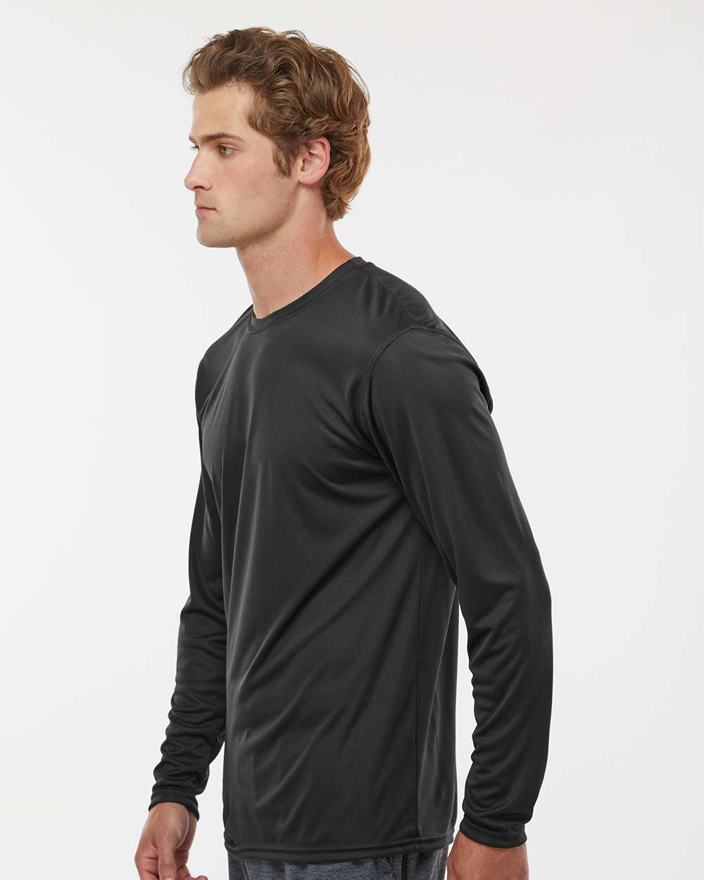 Men's Momentum Long Sleeve T-Shirt - OnModelSide - B11664503 - Black
