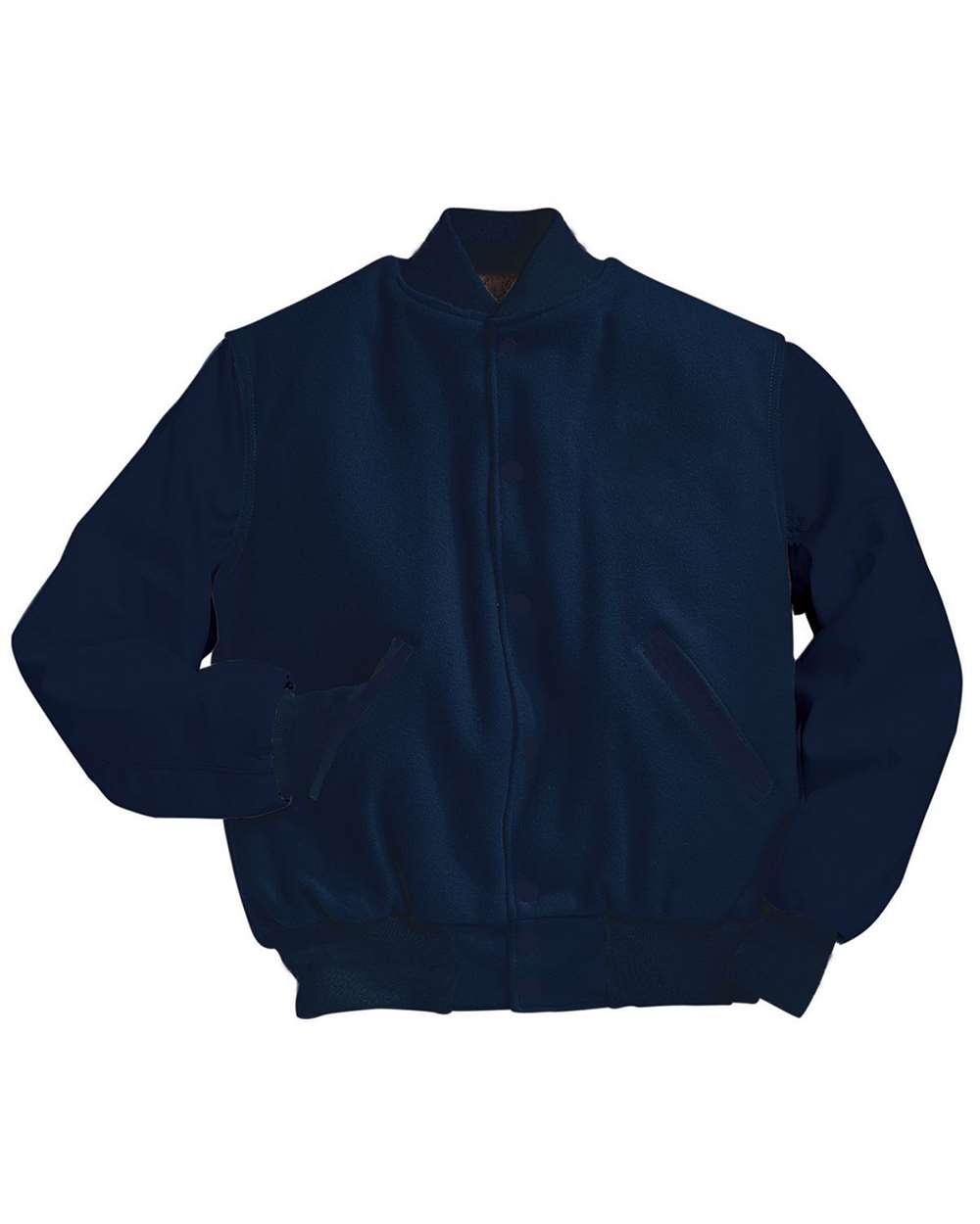 Men's Varsity Wool Jacket - Front - B14964652 - Dark Navy
