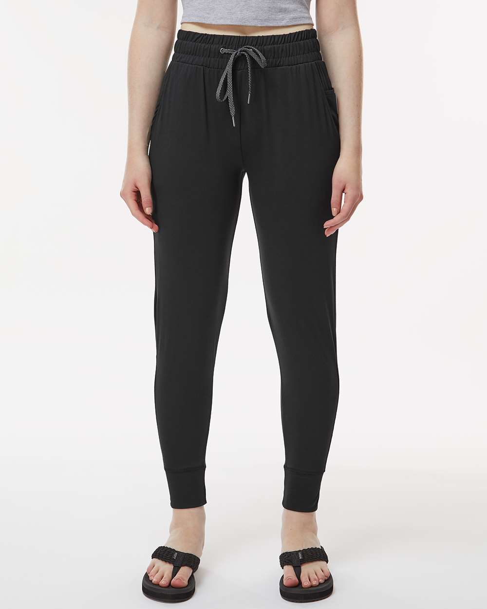 Women's Eco Revive™ Ventura Soft Knit Joggers - OnModelFront - B23364502 - Black