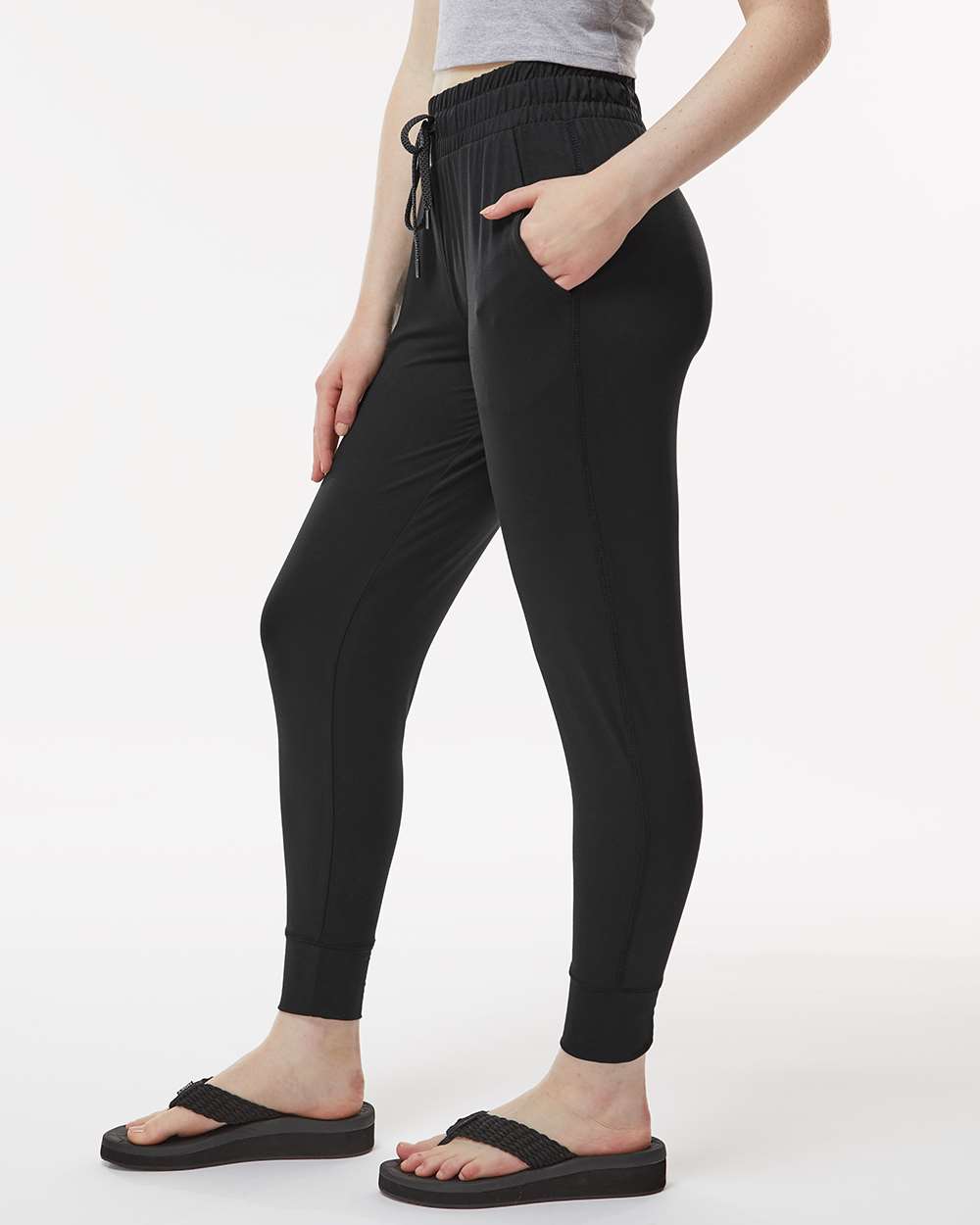 Women's Eco Revive™ Ventura Soft Knit Joggers - OnModelSide - B23364502 - Black