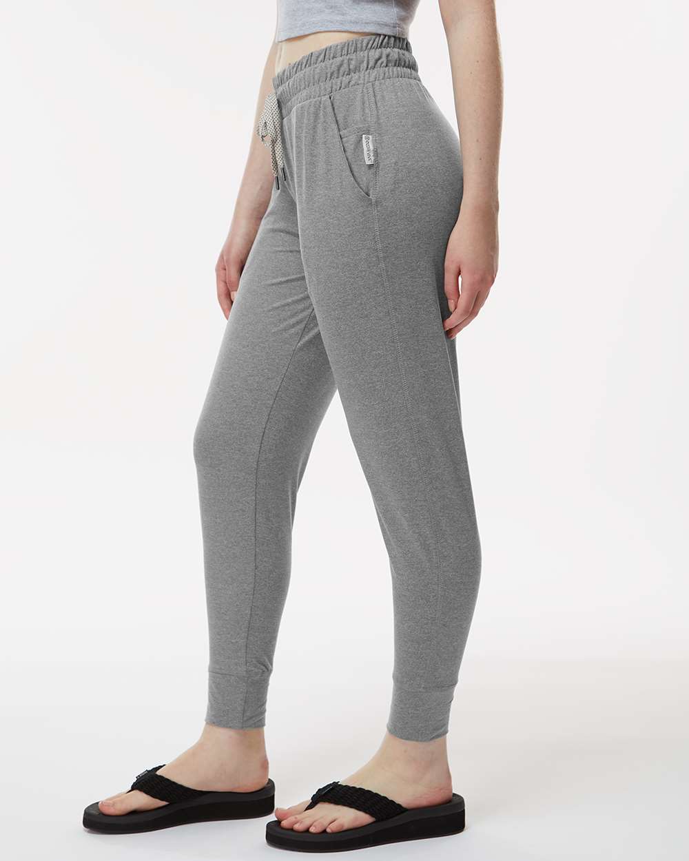 Women's Eco Revive™ Ventura Soft Knit Joggers - OnModelSide - B23364582 - Grey Heather