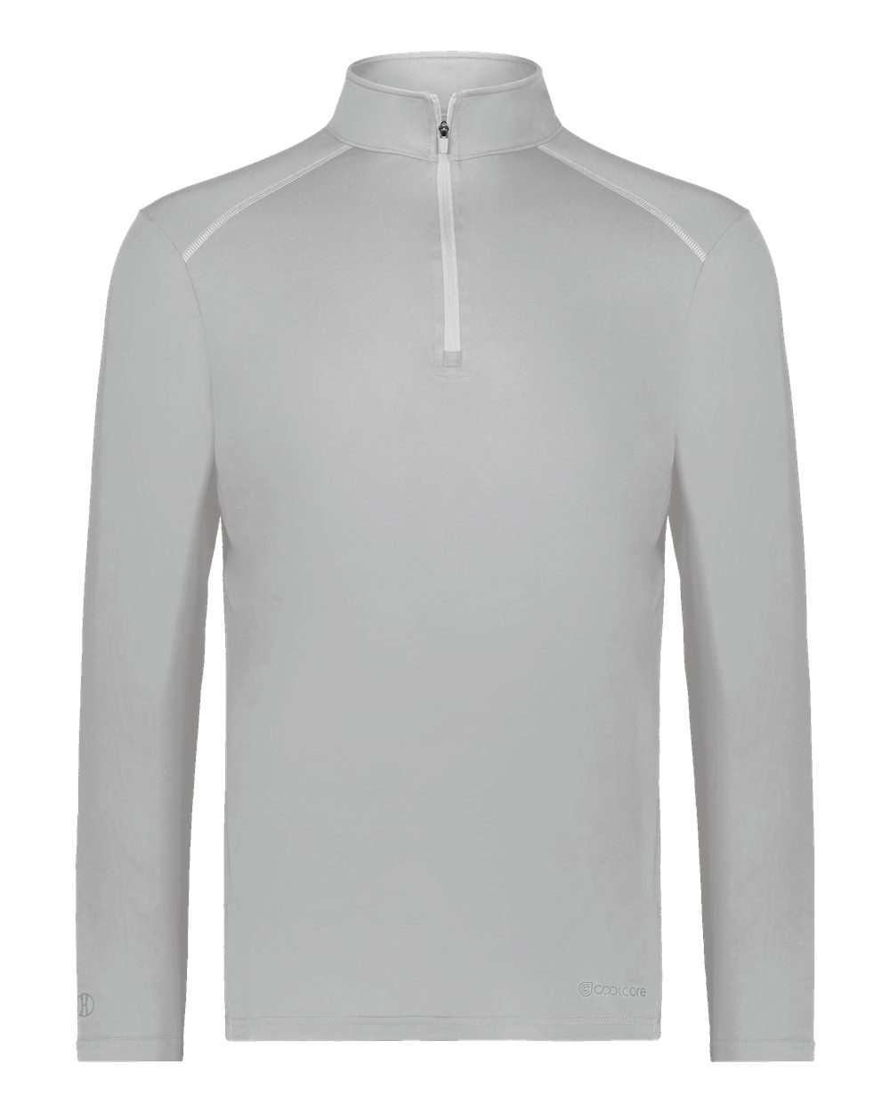 Men's CoolCore® Quarter-Zip Pullover - Front - B25164023 - Athletic Grey