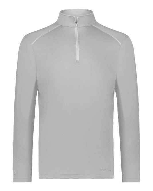 Men's CoolCore® Quarter-Zip Pullover - Front - B25164023 - Athletic Grey