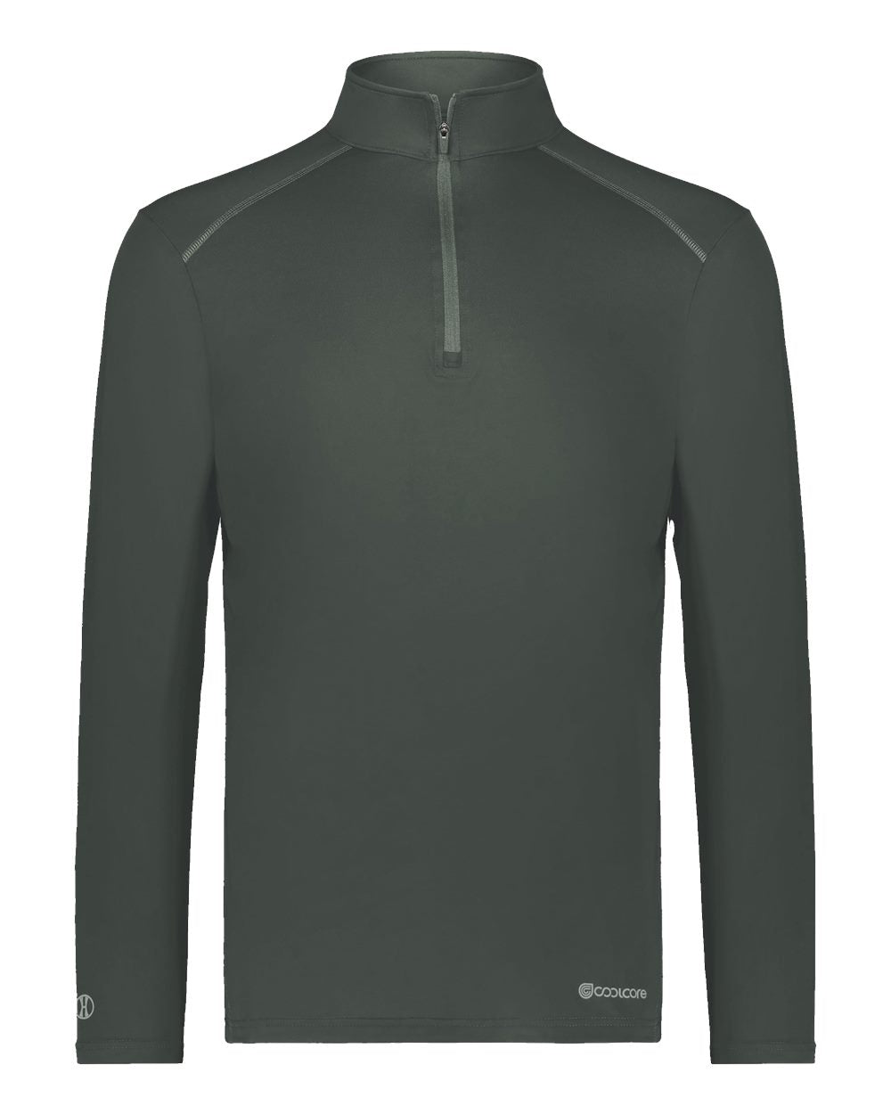 Men's CoolCore® Quarter-Zip Pullover - Front - B25164353 - Iron