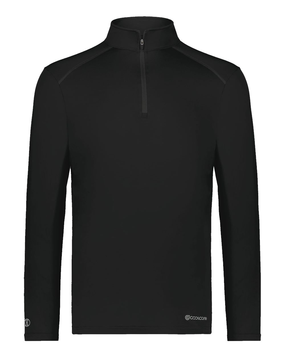 Men's CoolCore® Quarter-Zip Pullover - Front - B25164503 - Black