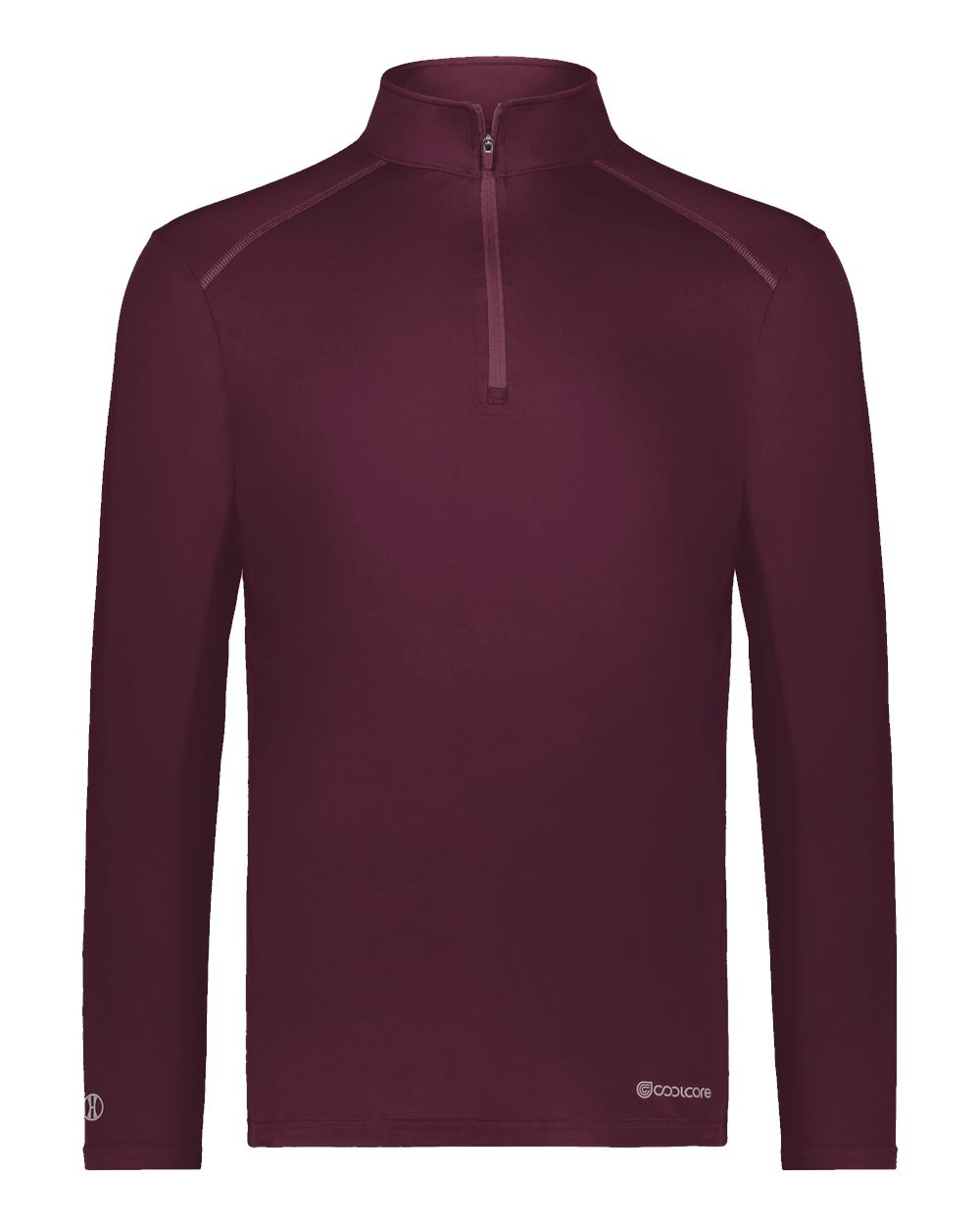Men's CoolCore® Quarter-Zip Pullover - Front - B25164533 - Maroon
