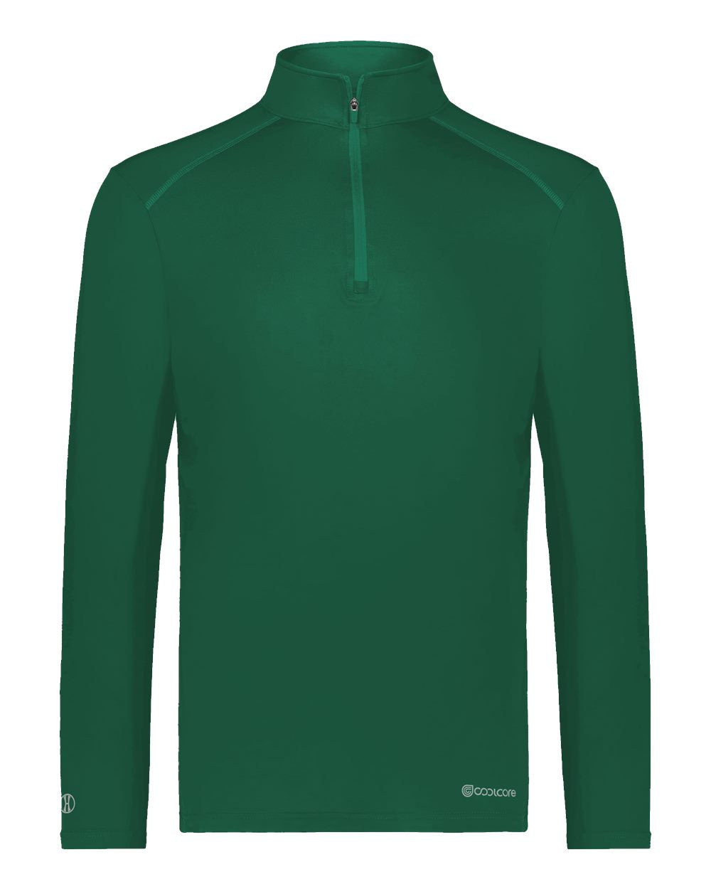 Men's CoolCore® Quarter-Zip Pullover - Front - B25164543 - Dark Green