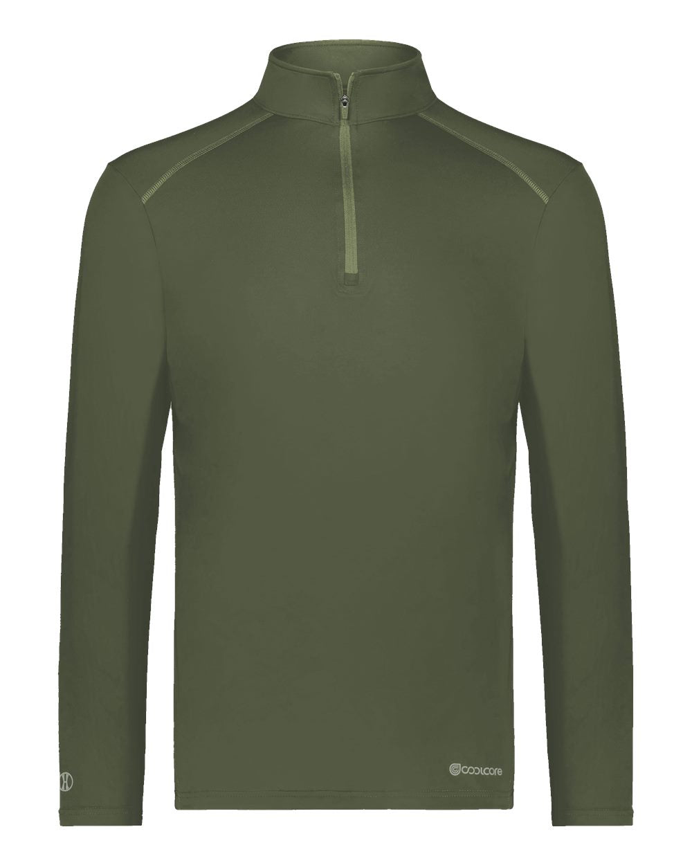 Men's CoolCore® Quarter-Zip Pullover - Front - B25164643 - Olive
