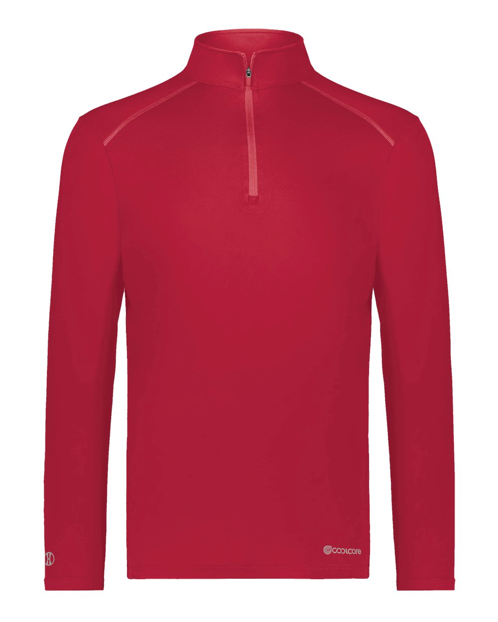 Men's CoolCore® Quarter-Zip Pullover - Front - B25164703 - Scarlet